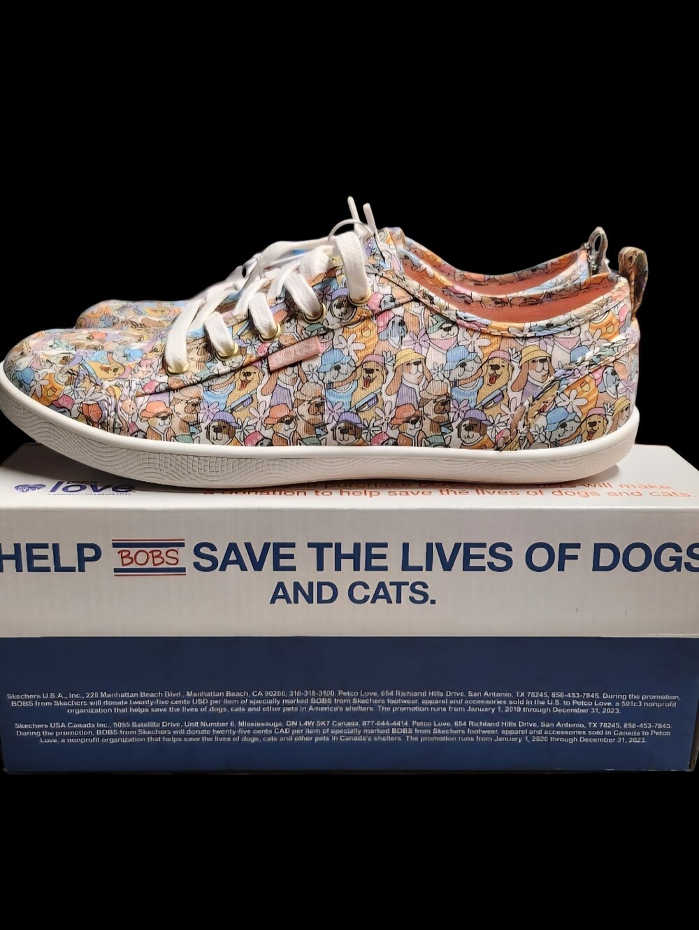 Bobs By Skechers Women's B Cute - Pup Freshness Slip-On Casual Sneakers Size 7.5